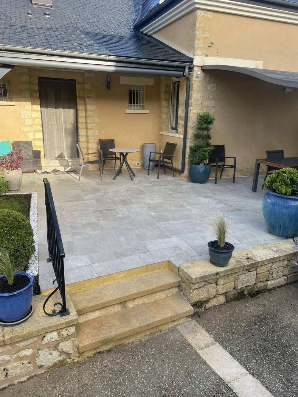 terrasse en carrelage